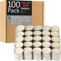 200 Unscented White Tealight Candles