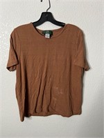 Vintage Orvis 100% Tough Silk Brown Shirt