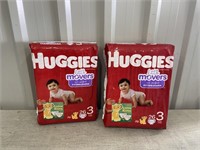 2 - Huggies Diapers Size 3