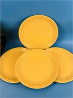 4 Plastic Yellow Serving Platters