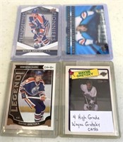 4 High Grade Wayne Gretzky Cards