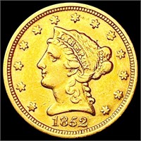 1852 $2.50 Gold Quarter Eagle CLOSELY