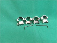 New! 2 sets of scope rings nickel finish.