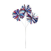 4pk Patriotic Pom Pom Spray Pick  AZ19