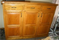 Custom Built Cabinet; Oak