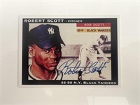 Robert Scott Negro League Pitcher Signed Card