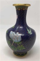Cloisonné Bird and Flora Mini Vase