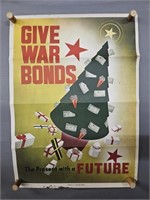 Authentic 1943 Us Gov't Give War Bonds Poster