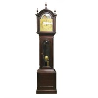 Antique Grandfather Clock Dark Walnut