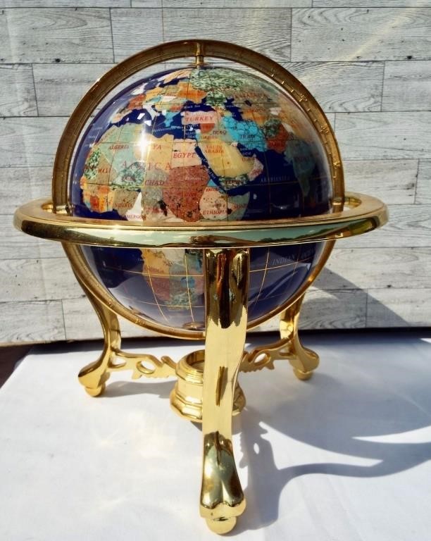 Neat World Globe-Gemstone/Semi Precious Stones.