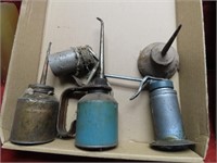 (5)Vintage oiler oil cans.
