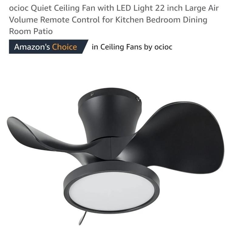 NEW 22" LED Ceiling Fan w/ Remote,