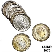 1946-1951 Varied Date UNC BTW Half Dollars [9