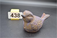 Vintage cast iron purple rustly bird