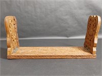 India Carved Rosewood Sliding Book Stand