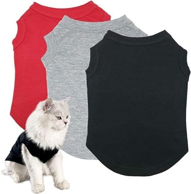 (N) Dog Shirts Pet Clothes Blank Clothing, 3pcs Pu
