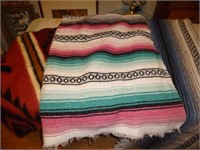 3pc - Woven Wool Blanket & Throw / Fleece Throw