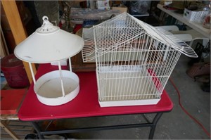 Metal Bird Cage & Bird Feeder