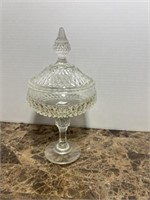 CRYSTAL CANDY DISH 5 3/4" DIA. X 12 1/2"