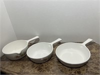 3 CORNING WARE LA SAUGE 6 1/2" PANS