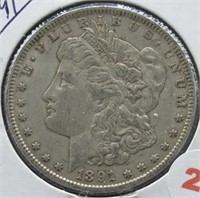 1891 Morgan Silver Dollar.