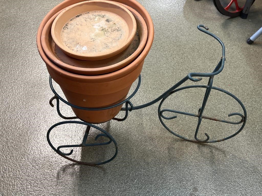 Bicycle flowerpot holder
