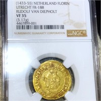 1433-55 Netherlands Gold Florin NGC - VF35