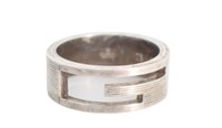 Gucci Sterling Silver Logo Ring