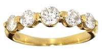 18kt Gold 1.01 ct Brilliant Natural Diamond Ring