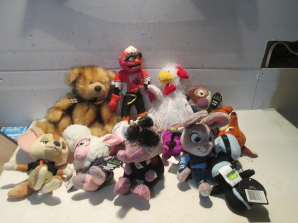 LOT ASSORTED SOFT ANIMAL TOYS