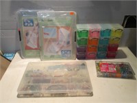 LOT JEWELRY MAKING SUPPLY + STORAGE CASES