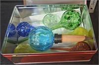 self watering globes in tin can