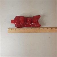 Red Avon car glass bottle
