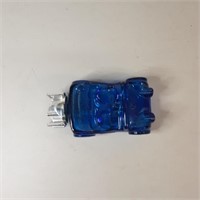 Blue Avon car glass bottle