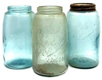 (3) Ball Triple L Quart Glass Jars