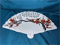 Ceramic Asian Japanese Fan Home Decor