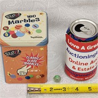 Can Of 160 Glass Marbles New/Unopened
