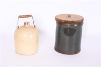 Antique/Vintage Stoneware Crock & Handled Jug