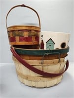 Fruit Baskets (3) and Waste Basket
