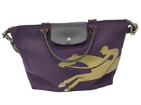 Purple and Beige Tote Bag