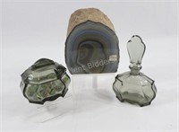 Agate Geode Raw Cut Decor & Vanity Perfume Set