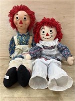 2- 24 inch raggedy Ann dolls