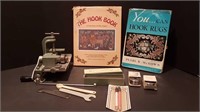 RUG HOOKING YARN CUTTER + 2 RUG HOOK BOOKS