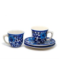 Espresso Coffee Cup with Saucer Set  2 oz (2)