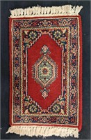 Vintage Mini Hand Woven Afghan Wool Rug
