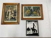 Group of Prints and Silhouette Picture