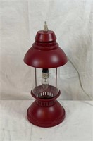 15" Red Metal Lantern Lamp Light