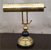 Vintage Look Marble & Brass Desk Lamp. Works