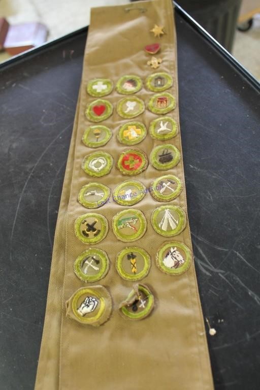 Boy Scout Merit Badge Sash Circa 1930s