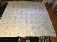 Hand embroidered quilt   72 x 72